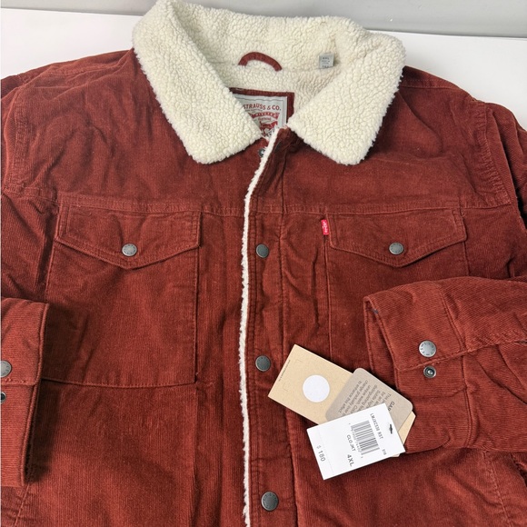 Levi’s Corduroy Faux Sherpa Lined Trucker Jacket NWT - Picture 1 of 10